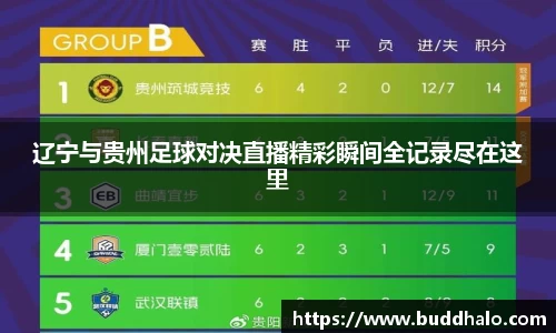 辽宁与贵州足球对决直播精彩瞬间全记录尽在这里